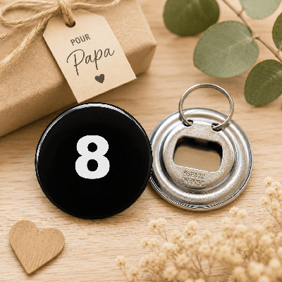 Décapsuleur boule billard 8 - cadeau pour fan de billard