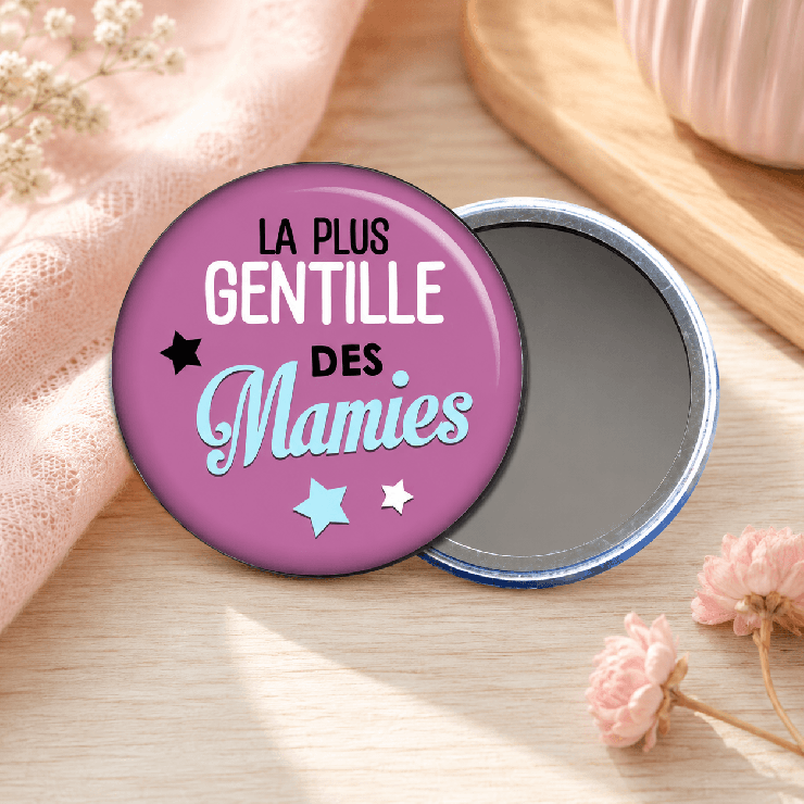       Miroir de poche mamie
    