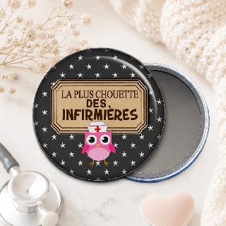 Miroir Infirmière - Chouette
