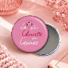Miroir de poche "La plus chouette des copines" - Cadeau - Miroir de poche