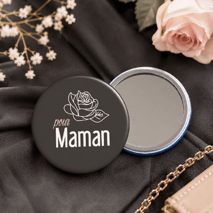                     Miroir de poche "Maman"
                  