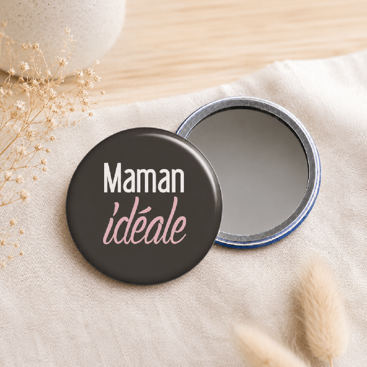                     Miroir de poche pour une "Maman idéale" Cadeau anniversaire
                  