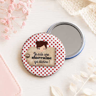 Miroir de poche Marraine - Cadeau parfait à offrir !