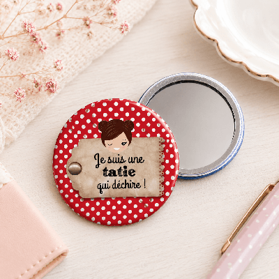 Miroir de poche TATIE qui déchire - Idée cadeau utile