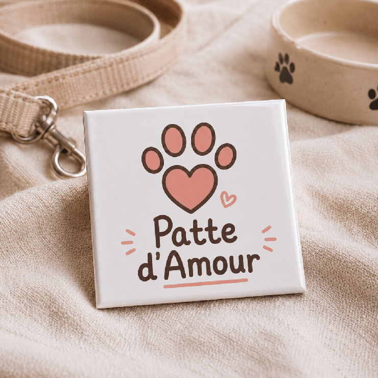                     Badge carré animaux
                  