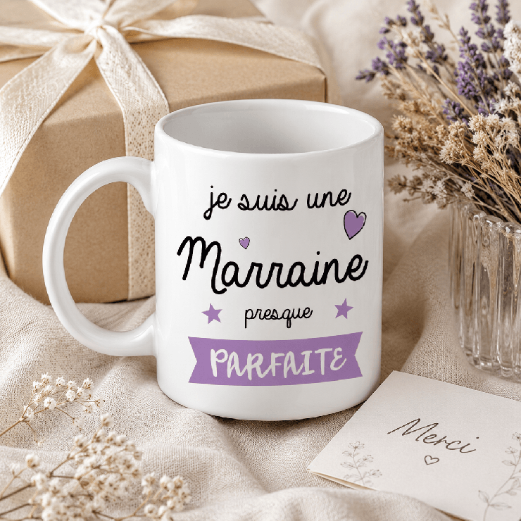                     Mug marraine design
                  