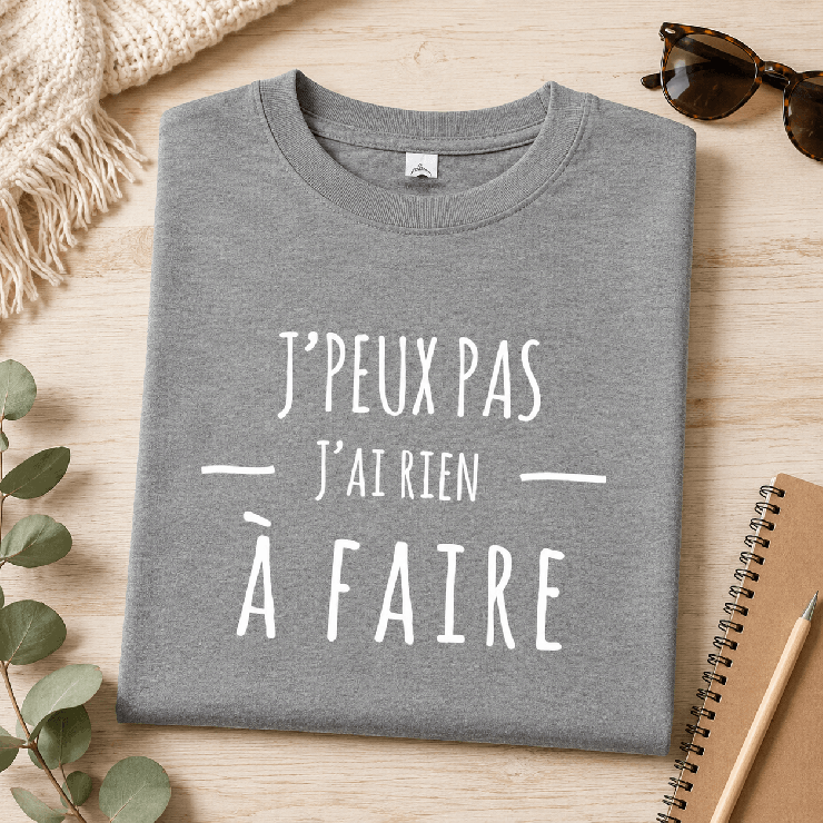                     T-shirt humoristique pour assumer l’art de ne rien faire
                  