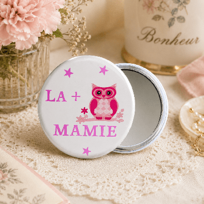 Miroir chouette Mamie - Cadeau original - Livraison rapide!