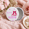 Miroir chouette Soeur - Cadeau pratique et utile! - Miroir de poche