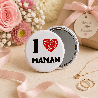 Idée cadeau, un Miroir de poche "I love Maman" à offrir - Miroir de poche