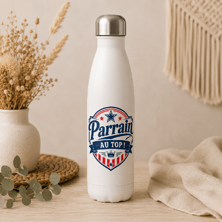                     Bouteille isotherme Parrain
                  