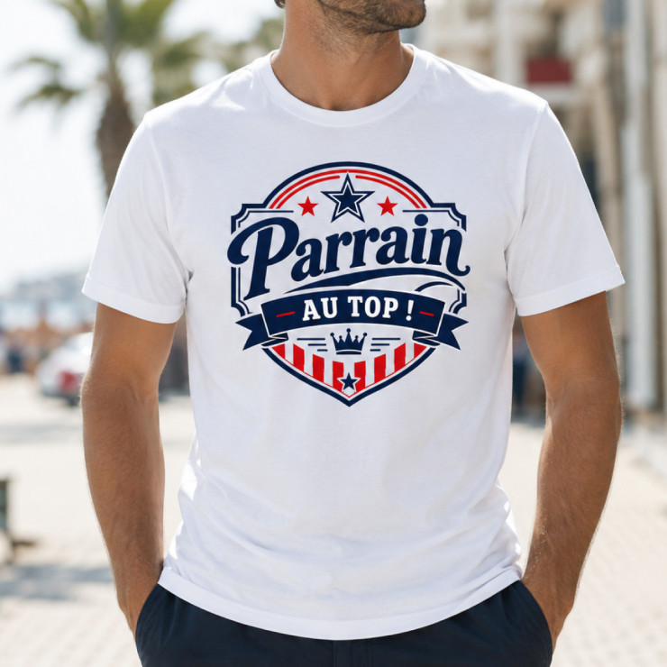                     Tee-shirt Parrain au top pour afficher une belle complicité
                  