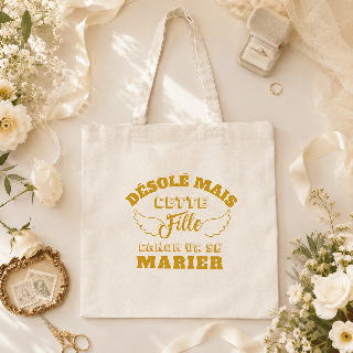 Tote bag EVJF "Cette fille va se marier"