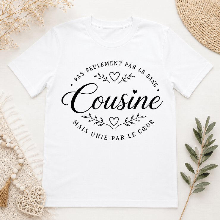                     T-shirt Cousine - Style moderne
                  