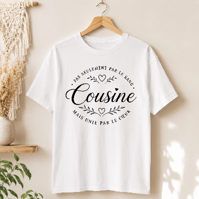 T-shirt Cousine - Style moderne