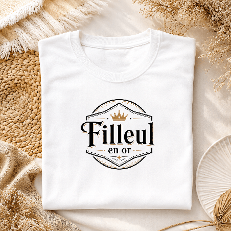       T-shirt Filleul en or
    