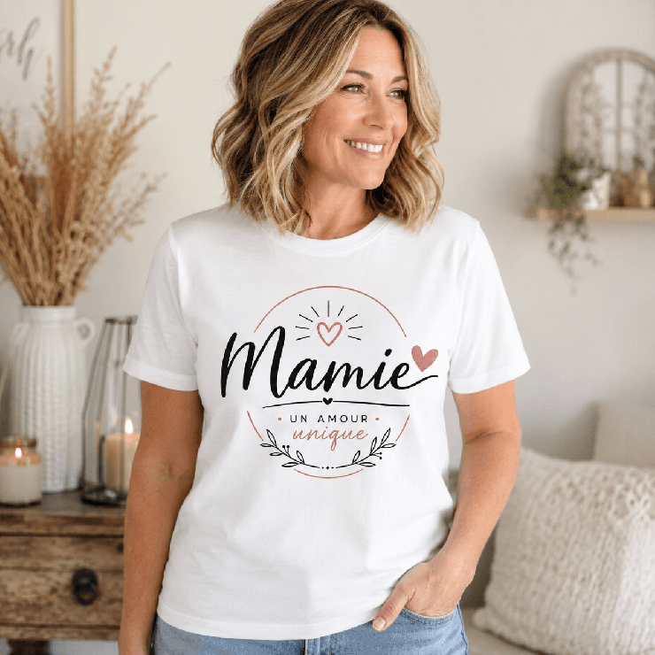                     T-shirt Mamie - Pour dire merci avec amour
                  