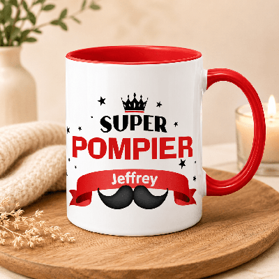 Mug pompier personnalisé