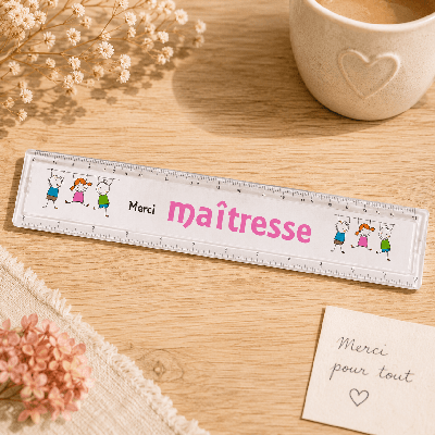Règle Maîtresse 30cm en plastique transparent