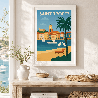 Affiche de Saint-Tropez - Cadre blanc