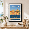 Affiche de Bastia - Cadre noir
