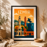 Affiche d'Izmir - Cadre noir