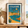 Affiche de Collioure - Cadre noir
