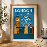 Affiche de Londres - Cadre bois