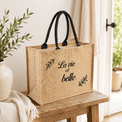 Sac cabas "La vie est belle" – Pratique, écolo et inspirant