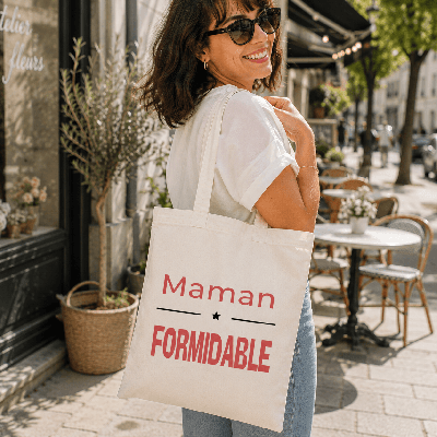 Tote Bag Maman formidable - Sac souple personnalisé