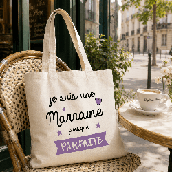 Tote bag Marraine presque parfaite