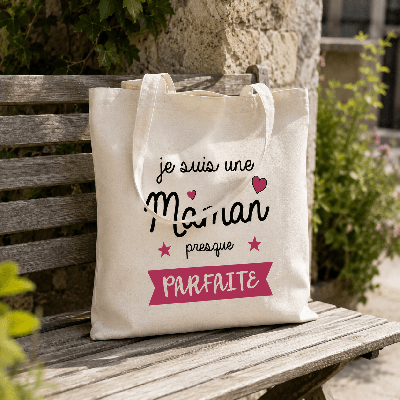 Tote bag Maman parfaite- Cadeau anniversaire - Livraison Rapide
