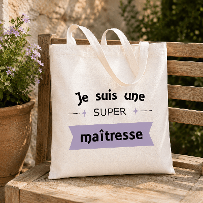 Sac shopping Maîtresse - Cadeau parfait à offrir à l'enseignante