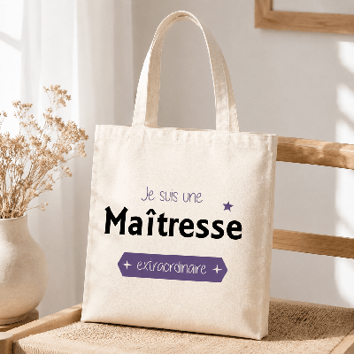 Tote bag pour Maîtresse - cadeau original et pratique