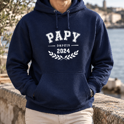 Sweat Papy avec date personnalisable | Cadeau Papy original