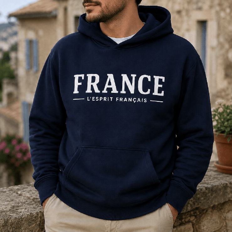                     Hoodie France L'esprit Français
                  