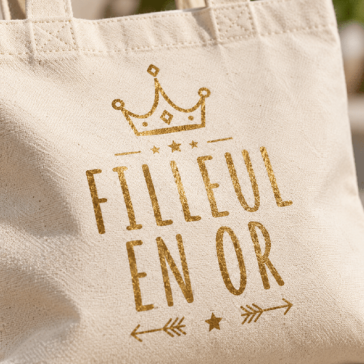       Un tote bag filleul en or pour une attention symbolique
    