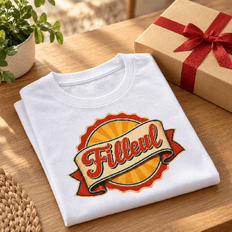       Un t-shirt pour filleul au style rétro et familial
    