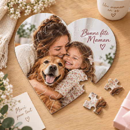       Un puzzle en bois multicolore avec une faible épaisseur
    