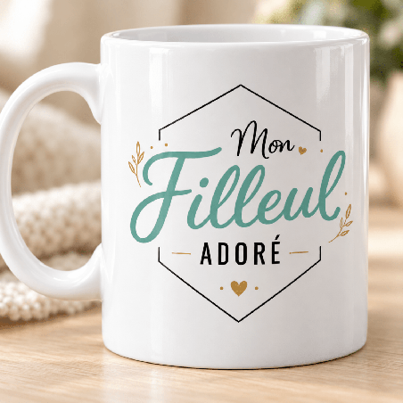       Un mug mon filleul adoré pour une attention pleine d’affection
    