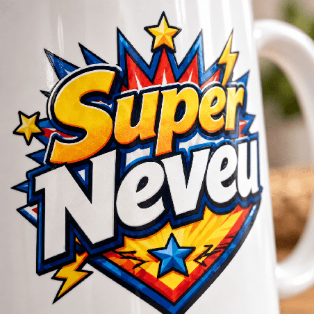       Un mug super-héros pour un neveu qui compte vraiment
    