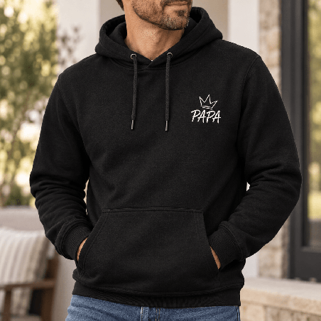       Un sweat homme papa imprimé en France, disponible du XS au 3XL
    