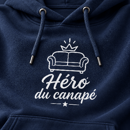       Sweat humoristique homme pour assumer son titre de Héro du canapé
    