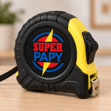       Mètre déroulant Super Papy jaune, cadeau grand-père
    