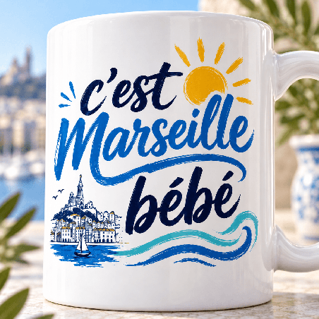       Mug C’est Marseille bébé en céramique imprimé en France
    