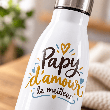       Une gourde isotherme pour papy d’amour à offrir avec un message tendre
    