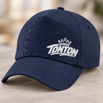 Casquette Tonton bleue avec couronne, imprimée en France