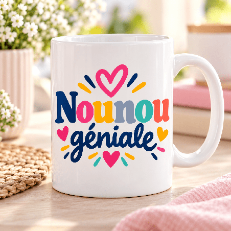       Mug simple nounou pour remercier en fin de garde
    