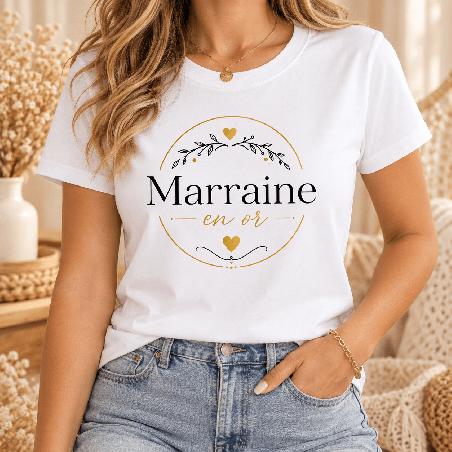       Cadeau marraine t shirt marraine
    