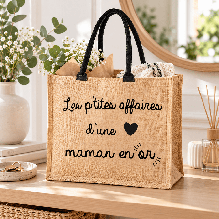       Un cabas maman en or pour ranger ses petites affaires
    